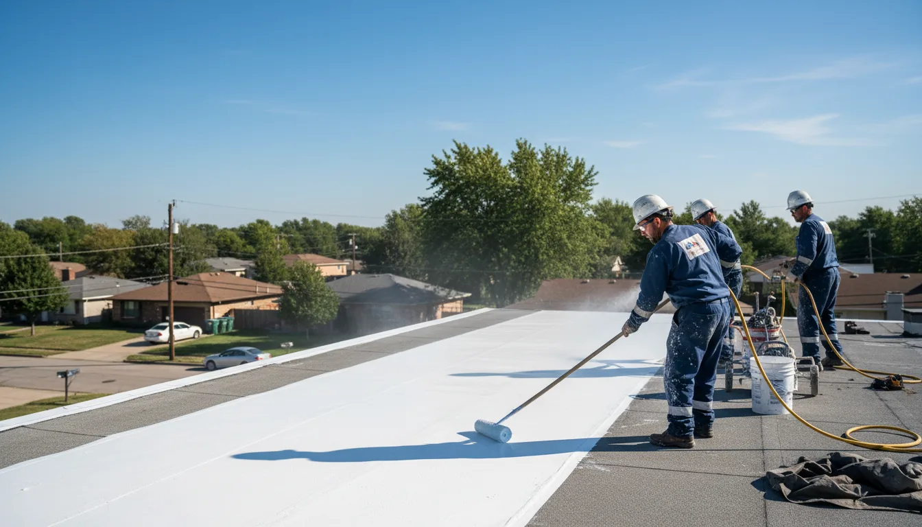 Commercial roof coating in Woodbury, PA near me